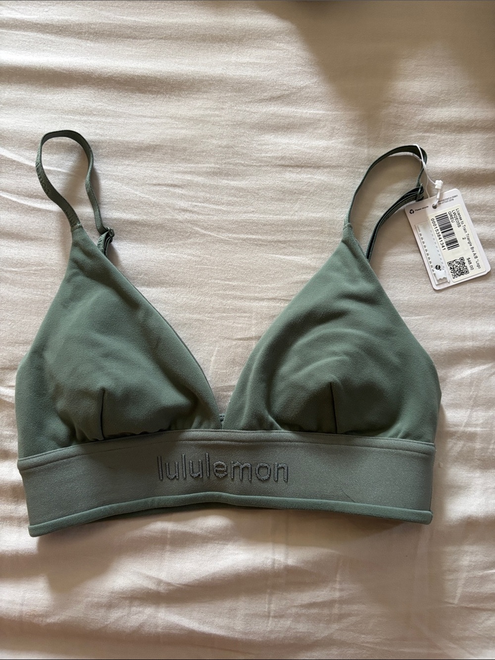 lululemon athletica muted sage triangle bralette